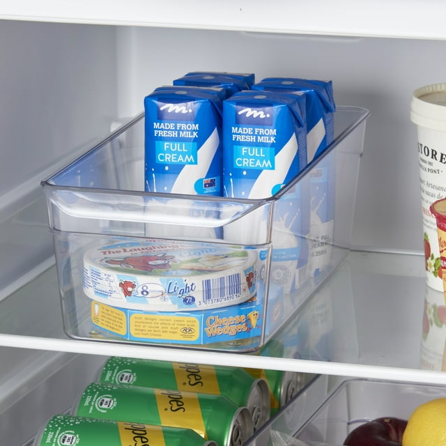 Small Fridge Bin, Clear Plastic, Fridge Organizer -12x6x4 inches Small Fridge Bin, Clear Plastic, Fridge Organizer -12x6x4 inches
